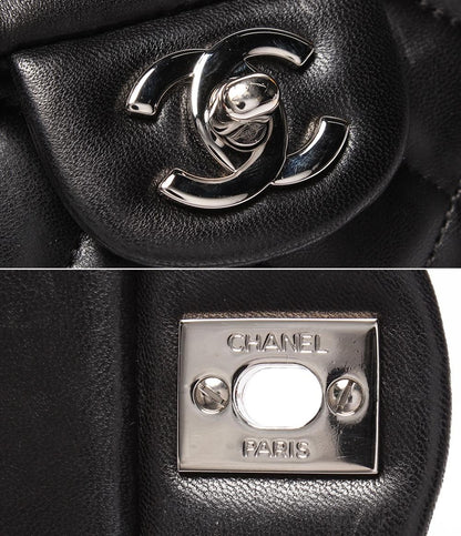 シャネル チェーンショルダーバッグ シングルフラップ シングルチェーン シルバー金具 ラムスキン マトラッセ A35731 レディース CHANEL