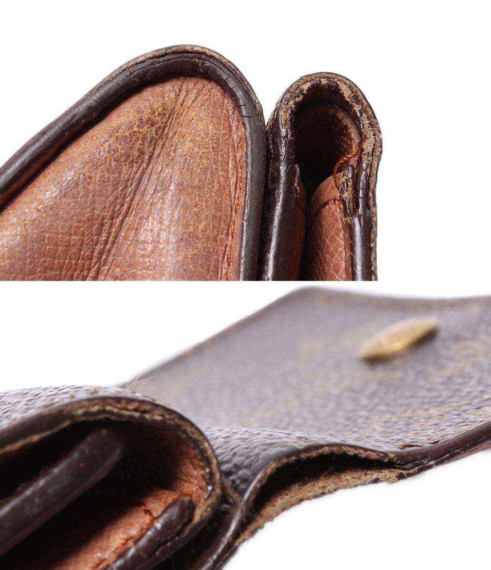 訳あり ルイ・ヴィトン ダブルホック二つ折り財布 ポルトモネ ビエ カルトクレディ モノグラム M61652 ユニセックス LOUIS VUITTON