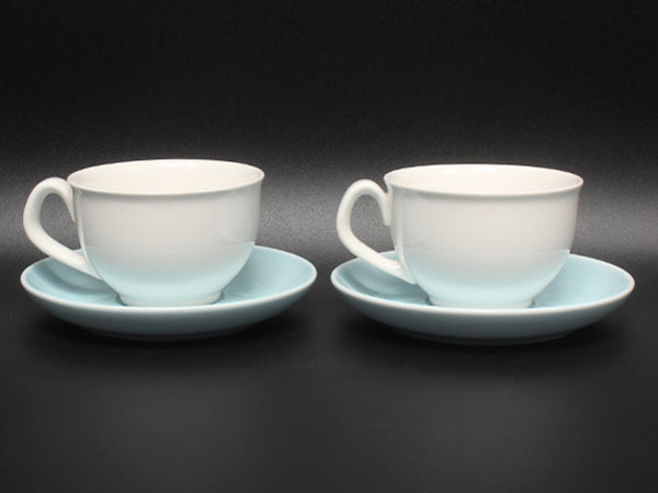 美品 Royal Copenhagen カップ＆ソーサー 2客セット ペア ニューシグネチャー ブルー ロイヤルコペンハーゲン