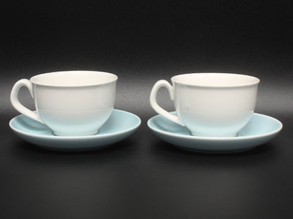 美品 Royal Copenhagen カップ＆ソーサー 2客セット ペア ニューシグネチャー ブルー ロイヤルコペンハーゲン