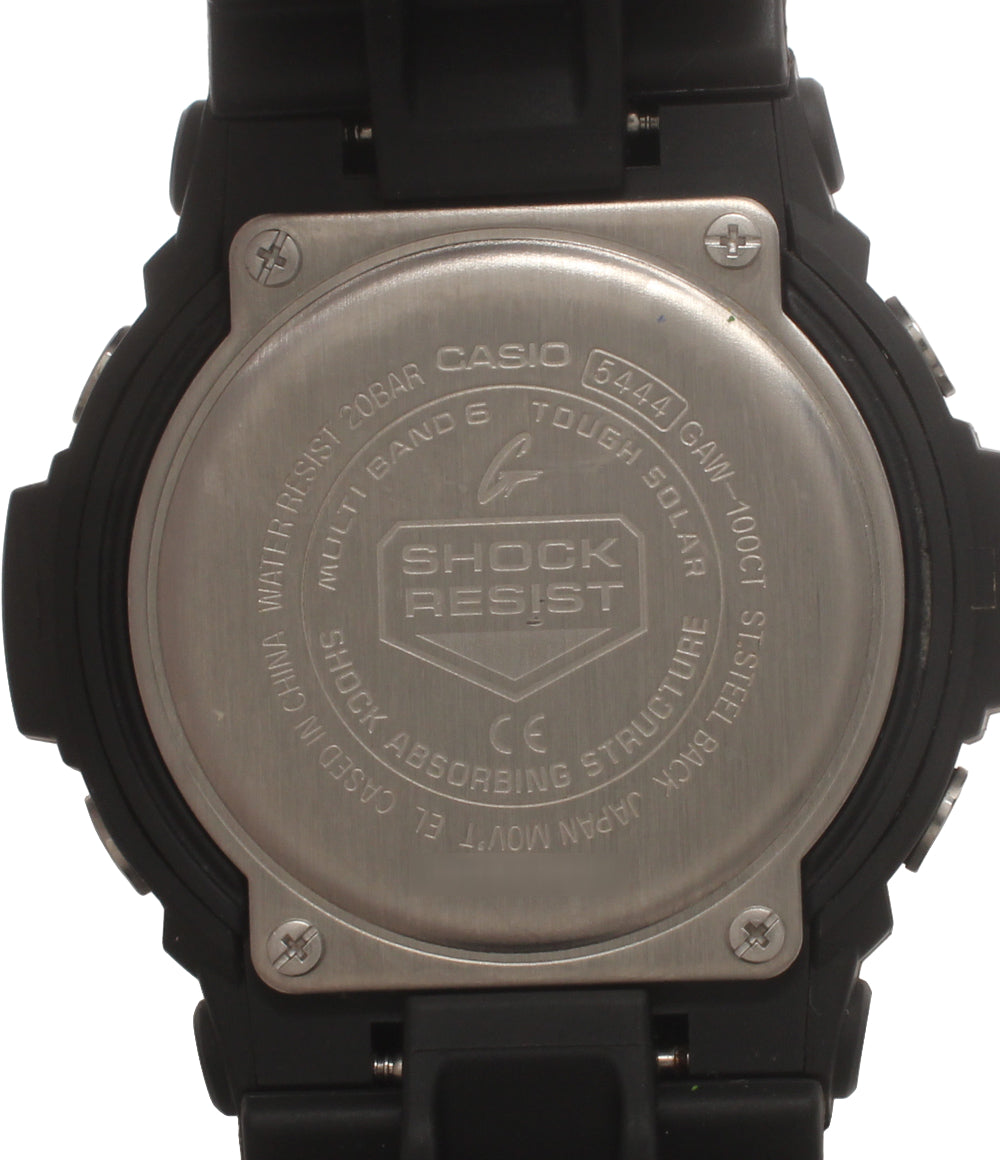 美品 CASIO 腕時計 G-SHOCK 電波ソーラー ソーラー ブラック GAW-100CT メンズ カシオ