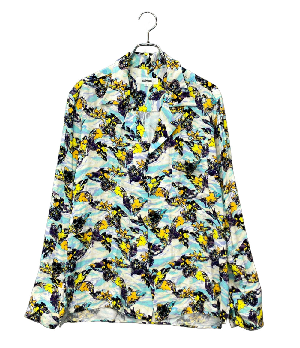 美品 sulvam 長袖シャツ アロハシャツ SN-B08-020 メンズ SIZE S サルバム