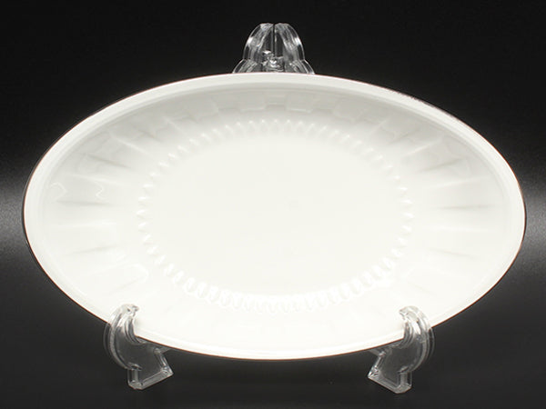 美品 WEDGWOOD ピクルスディッシュ オーバル 皿 22cm コロシアム プラチナ ウエッジウッド