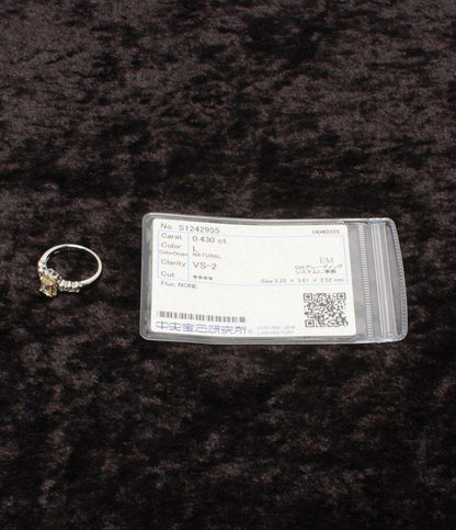 美品 リング 指輪 K18 Pt900 ダイヤ0.43ct 0.24ct レディース