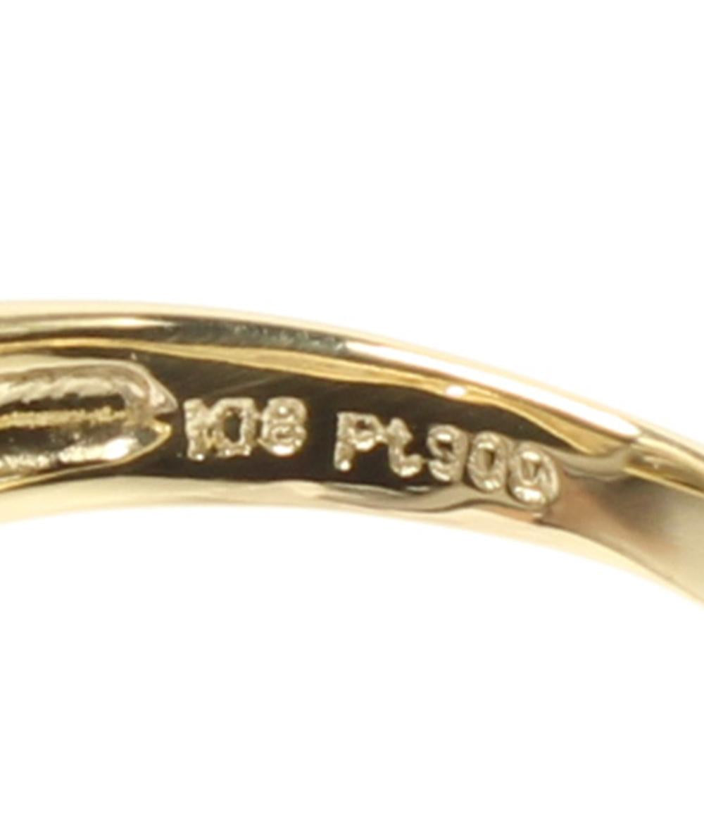 美品 リング 指輪 K18 Pt900 ダイヤ0.36ct 0.08ct レディース