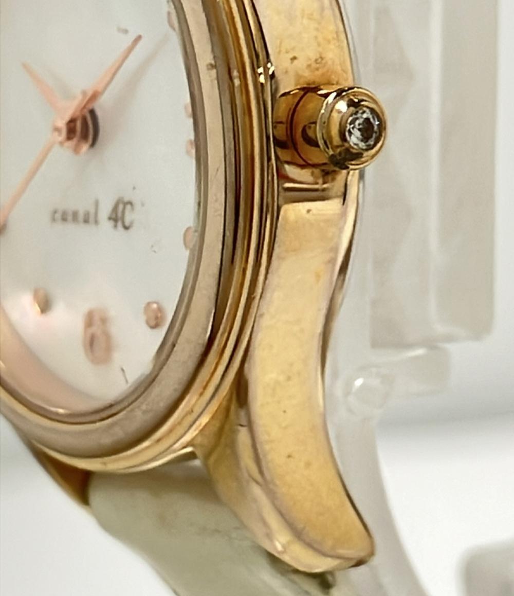 canal4℃ 腕時計 クオーツ シェル レディース カナルヨンドシー