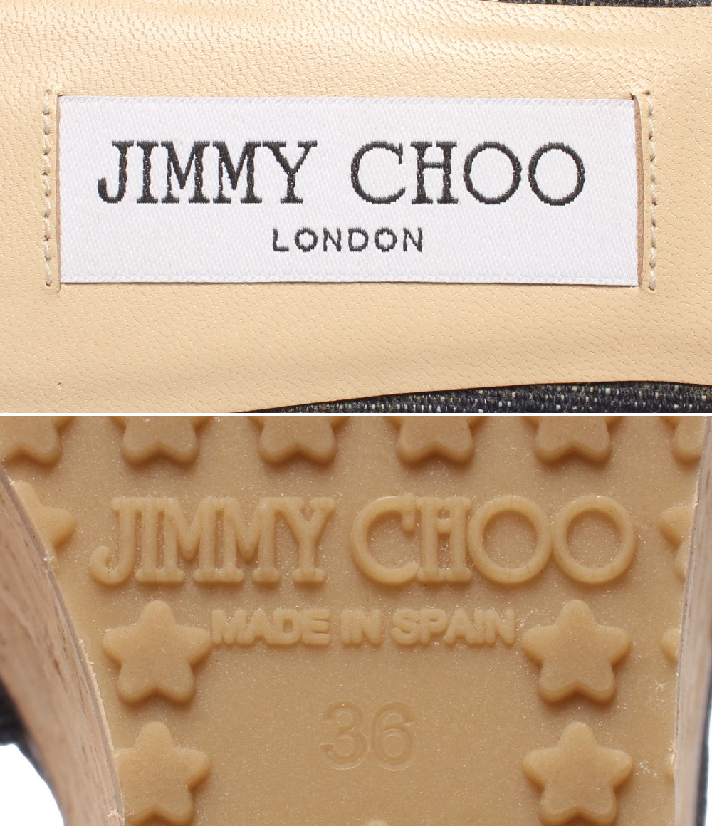 Jimmy Choo ウェッジソールサンダル 厚底 デニム DEEDEE80 レディース SIZE 36 ジミーチュウ