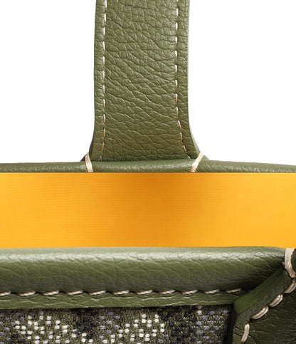 ゴヤール トートバッグ ヴィレットPM 2023年スペシャルエディション ジャガードキャンバス×シュヴロッシュカーフスキン カーキ レディース GOYARD