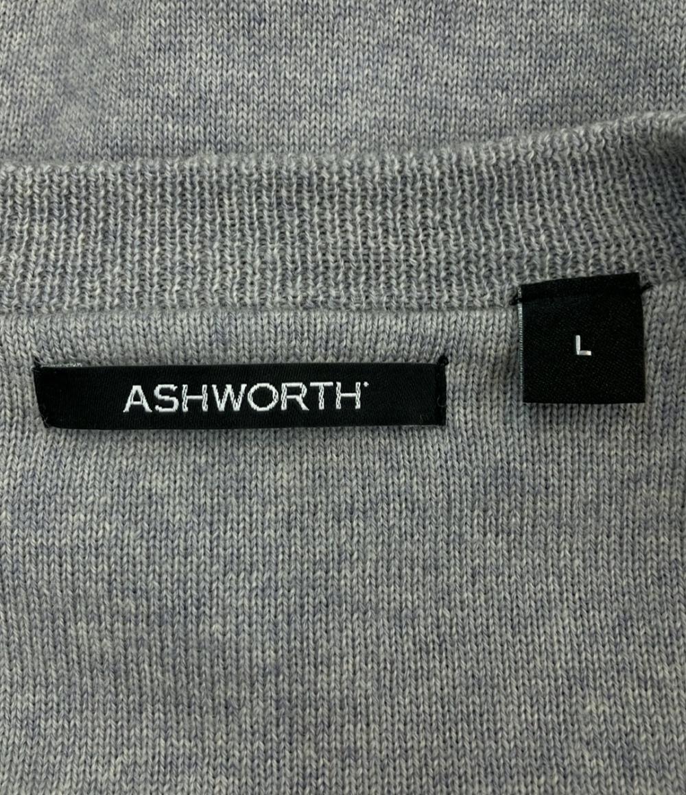 美品 アシュワース 長袖カーディガン アーガイルチェック メンズ SIZE L (L) ASHWORTH