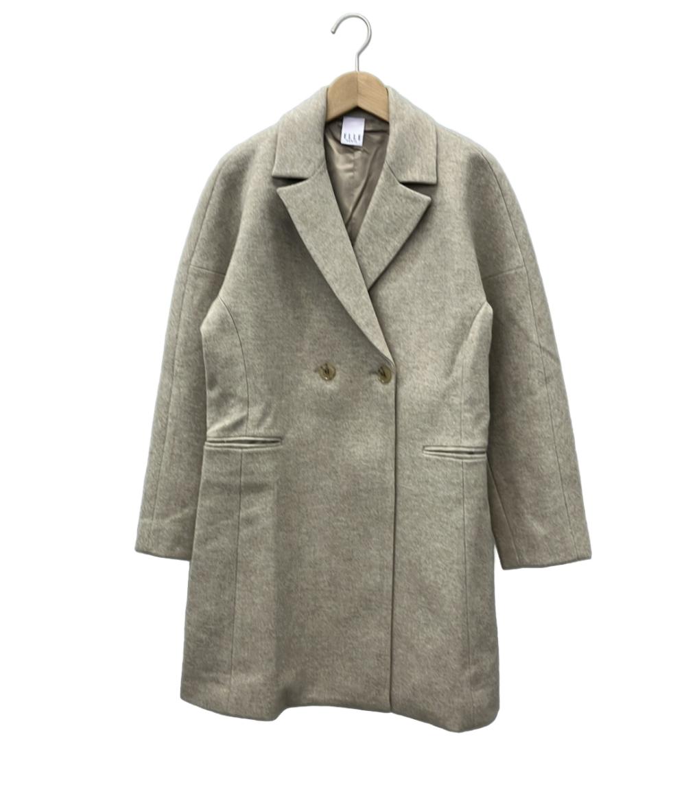 美品 エル チェスターコート 208490 レディース SIZE M ELLE