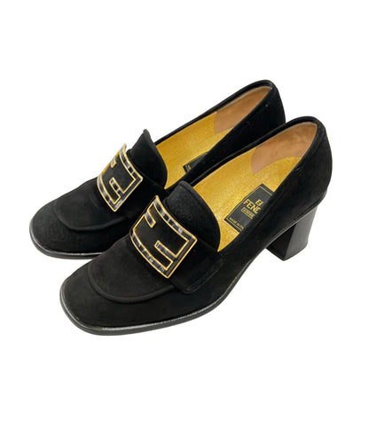 FENDI チャンキーヒールローファー パンプス スエード レディース SIZE 36 (23cm) フェンディ