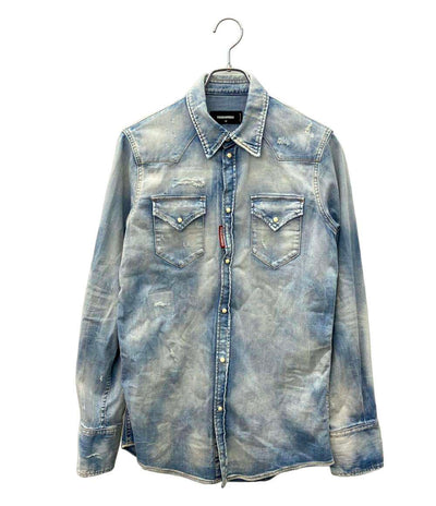 DSQUARED2 長袖 デニムシャツ ダメージ加工 メンズ SIZE 44 (S) ディースクエアード