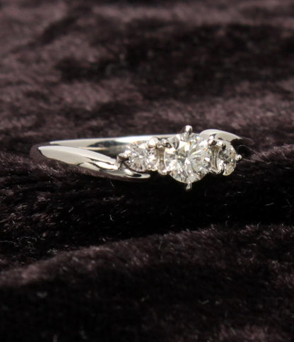 美品 リング 指輪 Pt900 ダイヤ 0.214ct ダイヤ 0.10ct レディース SIZE 7号