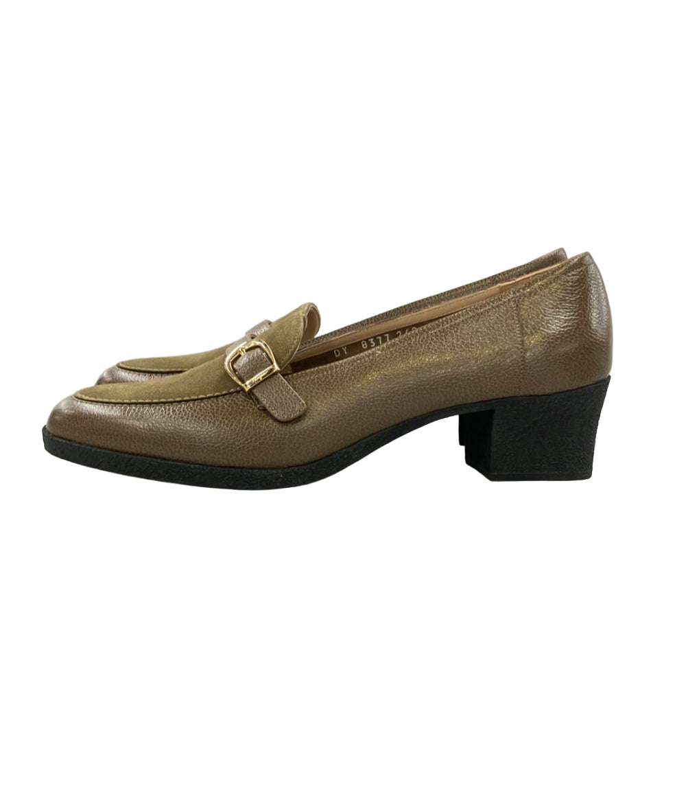 美品【サルヴァトーレフェラガモ】25.5cm/モカシン/ローファー/スエード Salvatore Ferragamo ローファー スエード レディース SIZE 9 (26.5cm