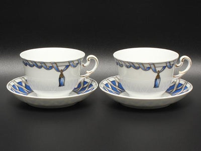 美品 リチャードジノリ カップ＆ソーサー 2客セット ペア フィオッコグレース Richard Ginori