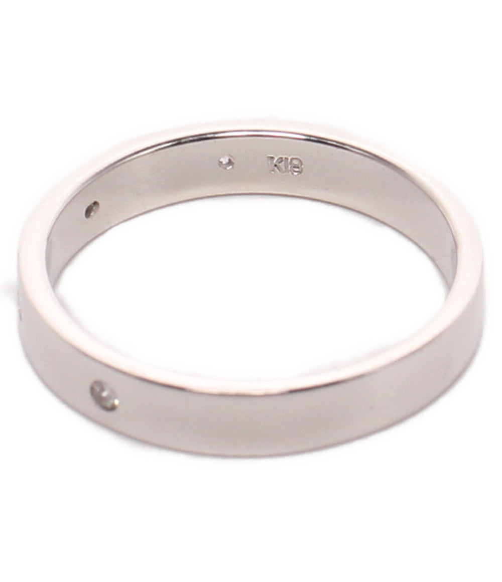 美品 STAR JEWELRY リング 指輪 K18 ダイヤ 0.05ct レディース SIZE 9号 スタージュエリー