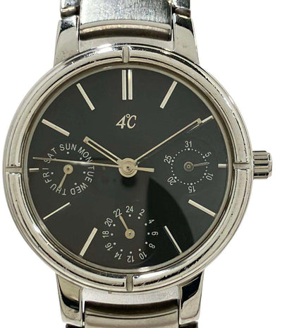 ヨンドシー 腕時計 クオーツ ブラック レディース 4℃