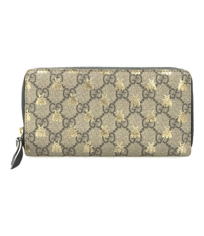 グッチ  ラウンドファスナー長財布 ビー ハチ付き  GGスプリーム   410102 0959 レディース  (ラウンドファスナー) GUCCI