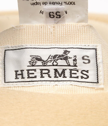 美品 HERMES ラビットフェルトハット カシミヤ100％ レディース SIZE 59 エルメス