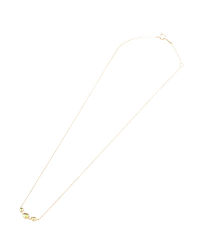 美品 STAR JEWELRY ネックレス K18 ペリドット ダイヤ 0.02ct レディース スタージュエリー
