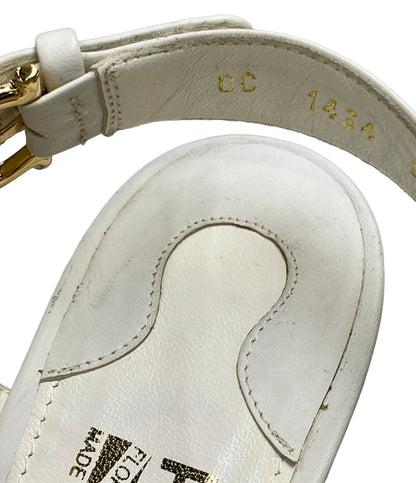 Salvatore Ferragamo アンクルストラップサンダル ウェッジソール ガンチーニ OC1434 レディース SIZE 7 サルヴァトーレフェラガモ