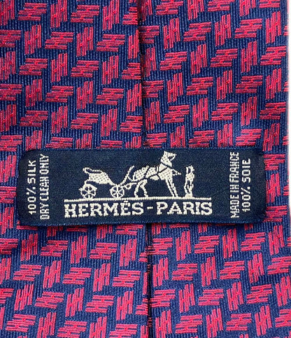 HERMES ネクタイ シルク100% メンズ エルメス
