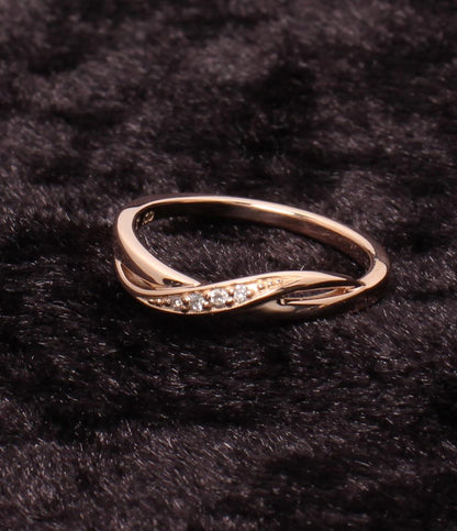 美品 4℃ リング 指輪 K10 ダイヤ レディース SIZE 6号 ヨンドシー