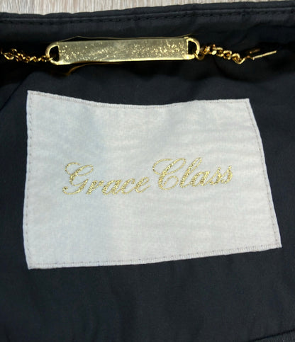 GRACE CONTINENTAL ダウンコート ノーカラートリミンクダウンCT 0220463091-00 レディース SIZE 38 (M) グレースコンチネンタル