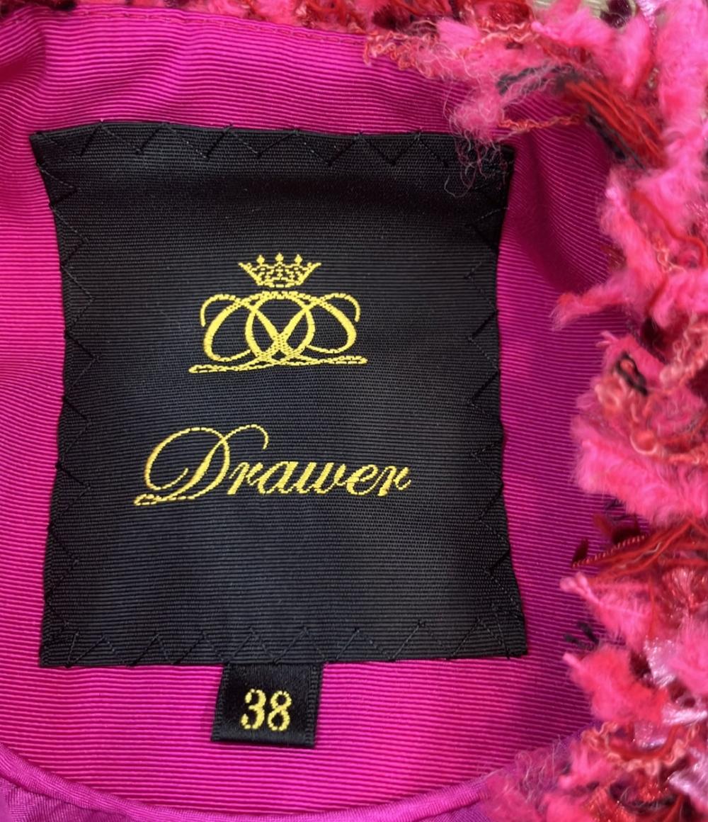 Drawer ノーカラージャケット フリンジツイードジャケット 6522-299-0690 レディース SIZE 38 (M) ドゥロワー
