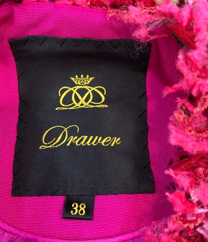 Drawer ノーカラージャケット フリンジツイードジャケット 6522-299-0690 レディース SIZE 38 (M) ドゥロワー
