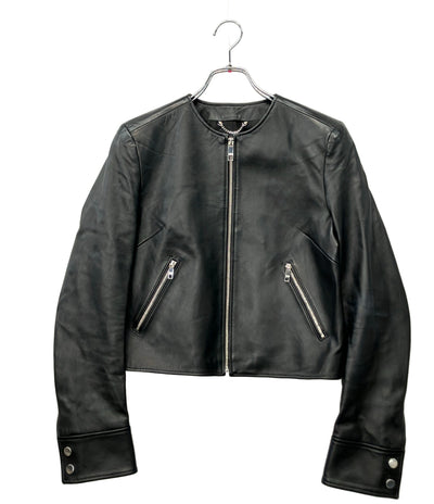 BOSS レザージャケット ノーカラー レディース SIZE DE34 (S) ボス
