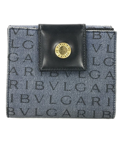 ブルガリ  二つ折り財布 Wホック デニム      レディース  (2つ折り財布) Bvlgari