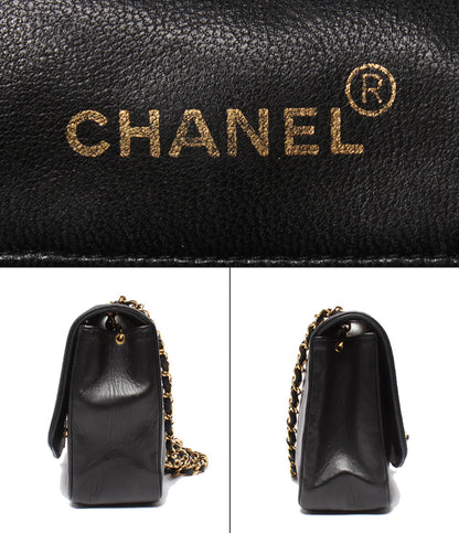 CHANEL チェーンショルダーバッグ ゴールド金具 シングルフラップ シングルチェーン マトラッセ ラムスキン 2番台 ダイアナ25 A01165 レディース