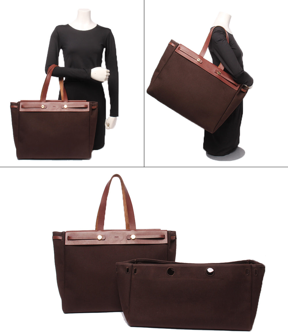 HERMES トートバッグ ショルダーバッグ 肩掛け ゴールド金具 □F刻印 エールバッグ カバス MM レディース エルメス