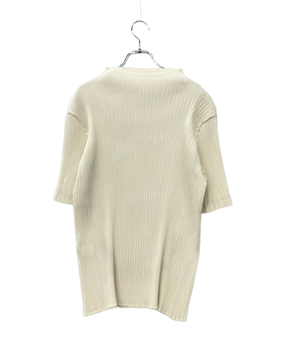 ISSEY MIYAKE 半袖シャツ ブラウス プリーツ HATCHING PLEATS IM61FJ647 レディース SIZE 2 (M) イッセイミヤケ