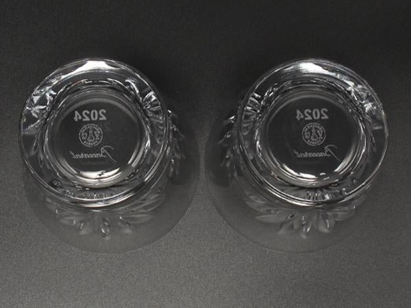 美品 Baccarat イヤータンブラー ロックグラス 2点セット ペア 2024 ルテシア バカラ