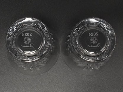 美品 Baccarat イヤータンブラー ロックグラス 2点セット ペア 2024 ルテシア バカラ