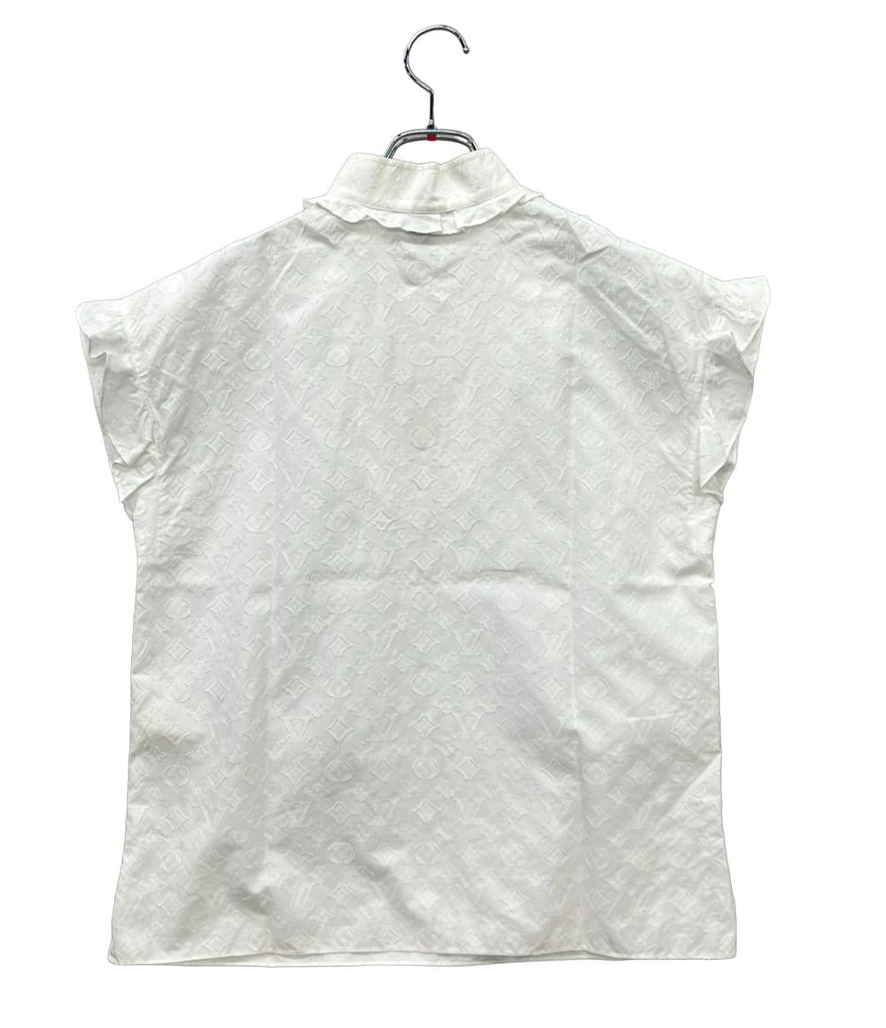 LOUIS VUITTON ノースリーブシャツ フリルブラウス 総柄 AQV FHBL13 レディース SIZE 34 (XS) ルイ・ヴィトン