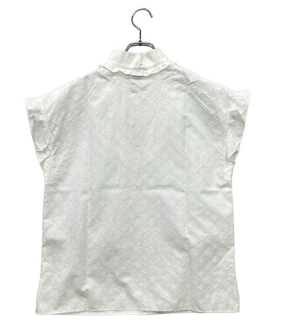 LOUIS VUITTON ノースリーブシャツ フリルブラウス 総柄 AQV FHBL13 レディース SIZE 34 (XS) ルイ・ヴィトン