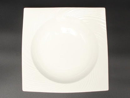 美品 WEDGWOOD スクエアボウル パスタプレート 皿 24cm エスリアル ETHEREAL ウエッジウッド