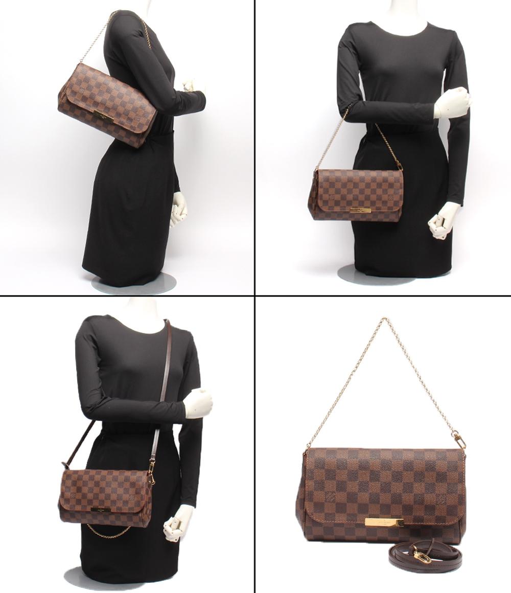 LOUIS VUITTON 2wayショルダーバッグ ハンドバッグ 肩掛け 斜め掛け ダミエ フェイボリットMM N41129 レディース ルイ・ヴィトン