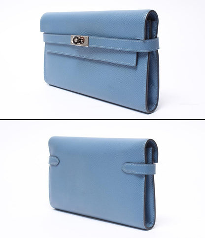 HERMES 長財布 C刻印 シルバー金具 ヴォーエプソン ケリーウォレット レディース エルメス