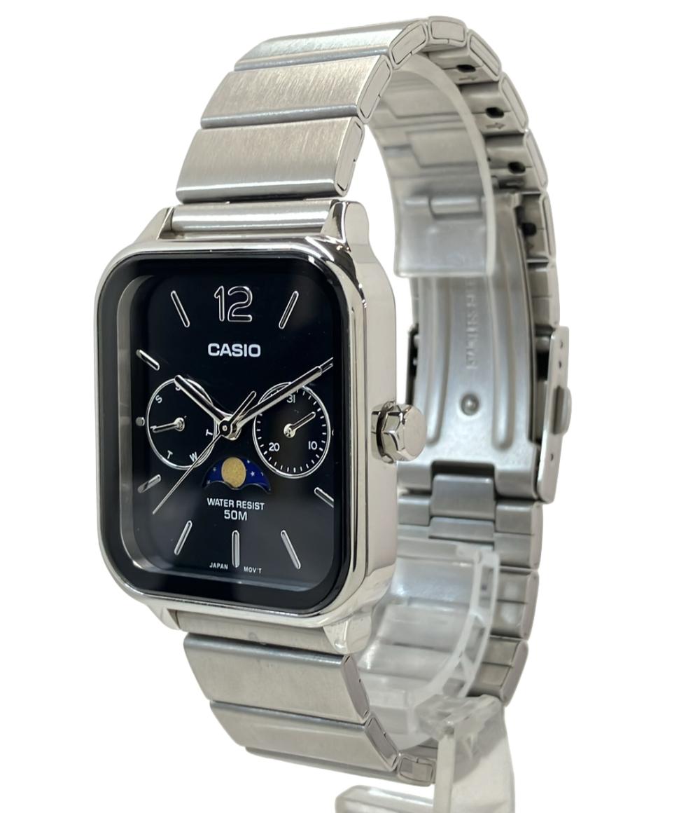 カシオ 腕時計 ムーンフェイズ クオーツ ブラック MTP-M305 メンズ CASIO