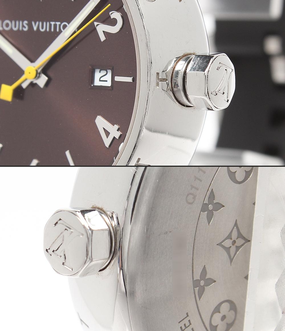 LOUIS VUITTON 腕時計 タンブールGM クオーツ ブラウン Q1111 メンズ 