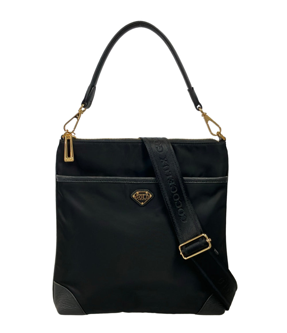 美品 COCOCELUX GOLD 2way ハンドバッグ ショルダーバッグ 斜め掛け レディース ココセリュックスゴールド
