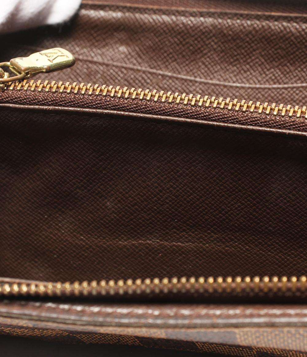 LOUIS VUITTON ラウンドファスナー長財布 ポルトモネジップ ダミエ
