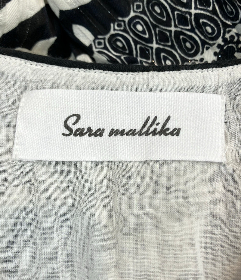 sara mallika 長袖ワンピース パターン レディース SIZE S サラマリカ