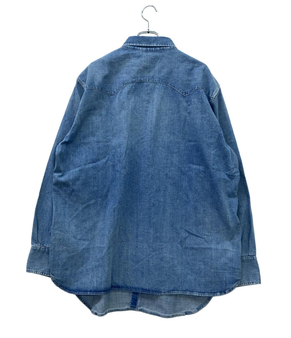 美品 LEVI'S 長袖シャツ 1950年代ウエスタンシャツ再現 ヴィンテージ加工 色落ち加工 25Aw タグ付き SHORTHORN SAWTOOTH INDIGO COSMOS
