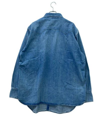 美品 LEVI'S 長袖シャツ 1950年代ウエスタンシャツ再現 ヴィンテージ加工 色落ち加工 25Aw タグ付き SHORTHORN SAWTOOTH INDIGO COSMOS