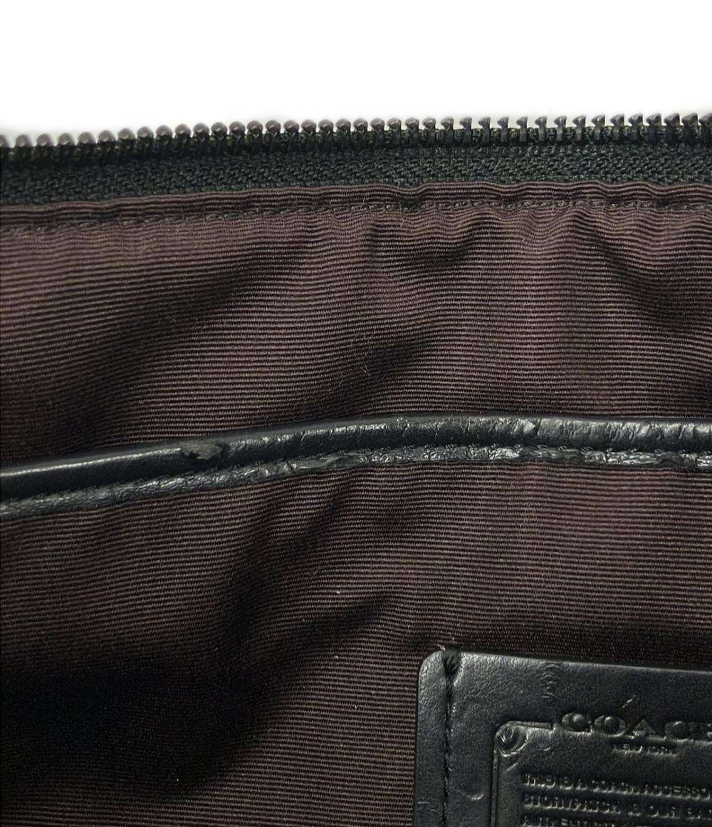 美品 コーチ クラッチバッグ セカンドバッグ シグネチャー F25520 メンズ COACH